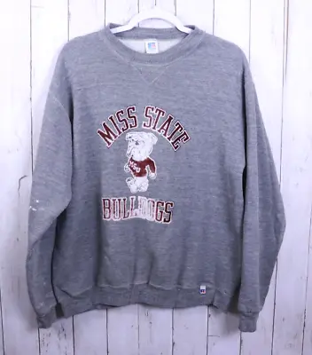 Mississippi State Bulldogs University Shirt Adult XL Grey Russell Sweatshirt • $29.95