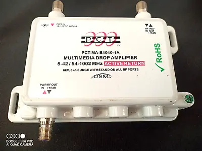 PCT Multimedia Drop Amplifier DSM Signal Booster HDTV Antenna Cable TV Powered • $25.98