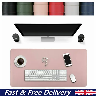 £11.29 • Buy Waterproof Desk Pad Protector Mat -Dual Side PU Leather Desk Mat Mouse Pad Large