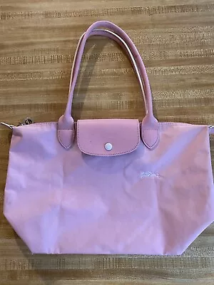 Longchamp Le Pliage Medium Tote Light Pink Travel Bag Carry On Designer Auth • $15