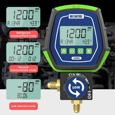 $72.99 • Buy Refrigerantion Digital Manifold Gauge Meter HVAC Vacuum Pressure Leak Detection 