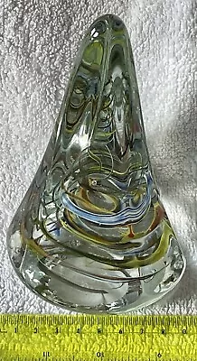 Mdina Glass Obelisk Paperweight. Stunning Example. Base Etched 1990 Or 1998! • £9.99
