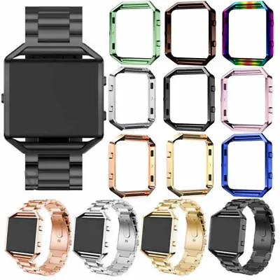 $12.40 • Buy Wristwatch Strap Stainless Steel Watch Band & Metal Frame For Fitbit Blaze New  