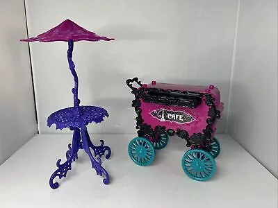 Monster High City Of Frights Cafe Cart And Umbrella Table Incomplete 2012 • $7.20