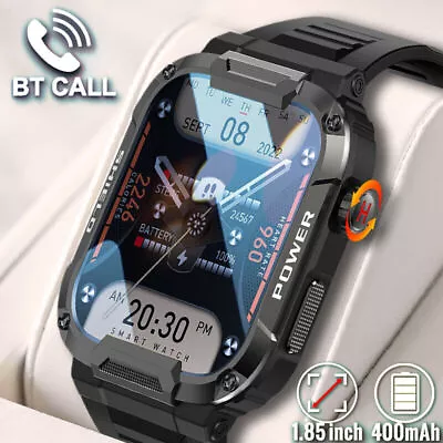$59.99 • Buy Men Smart Watch Military Waterproof Tactical Watch Outdoors For Android Black BK