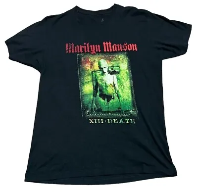 Marilyn Manson Death Tarot Card Reprint T Shirt Size L • £30