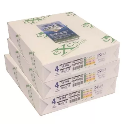 Excel One (16607) Carbonless Paper 8.5 X 11 4-Part Forward -3 Reams (375 Sets) • $96.55