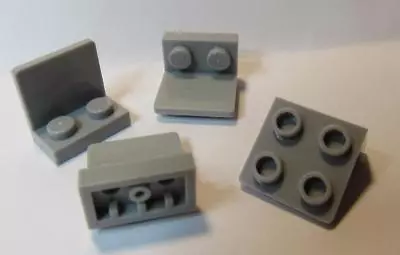99207 LEGO Parts~(4) Bracket 1 X 2 - 2 X 2 Inverted  LT BL GRAY • $1.19