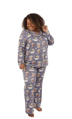 Munki Munki Star Wars Baby Yoda Pajamas Women’s Plus Size 1X 2-Piece NWT • $42.25