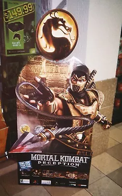 New Mortal Kombat Deception  SCORPION Video Game STANDEE DISPLAY PS2 Xbox RARE!! • $449.99