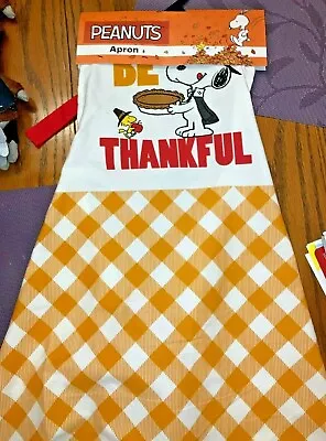 Snoopy & Peanuts Gang Fall / Thanksgiving Themed Adult Cooking & Baking Apron • $27.99