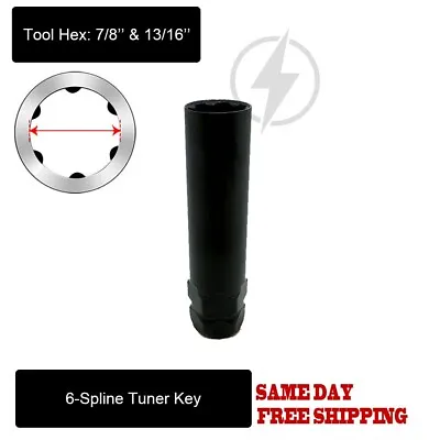 1pc Truck 6 Spline Tuner Lug Nut Key Fit 6 Point Lug Nuts With 7/8 13/16 Sockets • $9.99