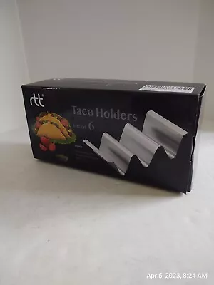 Taco Holder/Stand 6 Stainless Steel Taco Shell Holders NEW Open Box • $9.95