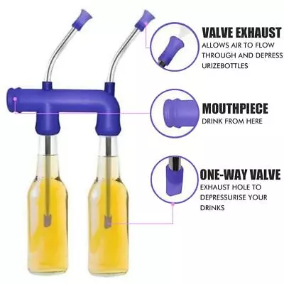 Enjoy Fun And Convenient Drinking Experience Double Beer Bong For Entertaining • $23.90