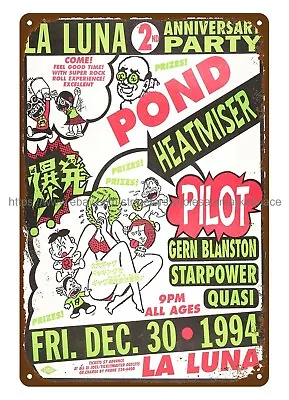 1994 Elliott Smith-Heatmiser La Luna Concert Poster Metal Tin Sign Art Posters • $18.93