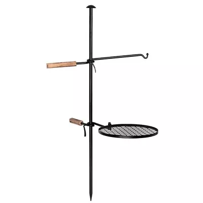 Portable Campfire Grill Grate With Hanging Hook Ideal For Outdoor Cooking • $133.98