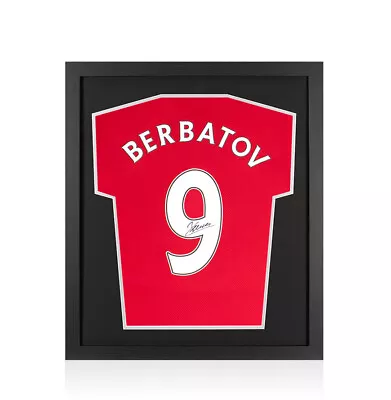 £234.99 • Buy Framed Dimitar Berbatov Signed Manchester United Shirt - Home, 2019/2020, Number