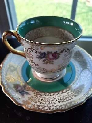 Rosenthal - Continental Footed Demitassee Cup & Saucer Floral Center • $14.99