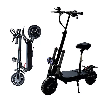 6000W Folding Dual Motor 60V Adult Electric Scooter 11  Off Road Tire E ScooteEJ • $1119.99