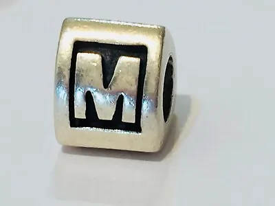 $27 • Buy Authentic Pandora Charm Alphabet Initial Letter M Or W 790323 Retired