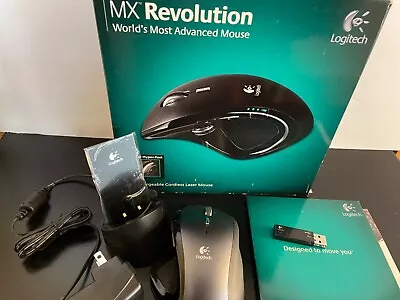 Logitech MX Revolution Cordless Laser Mouse Works Complete W/box USB Charging • $49