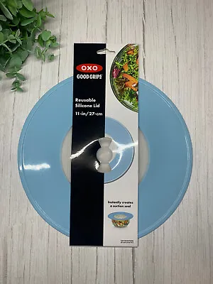 $10.95 • Buy Oxo Good Grips 11-inch Reusable Silicone Lid New In Blue - FREE US SHIPPING 
