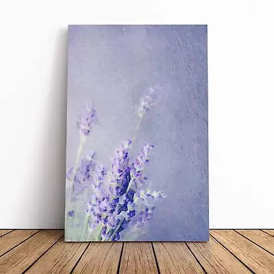 Pretty Purple Lavender Flowers Floral Canvas Wall Art Print Framed Picture • £24.95