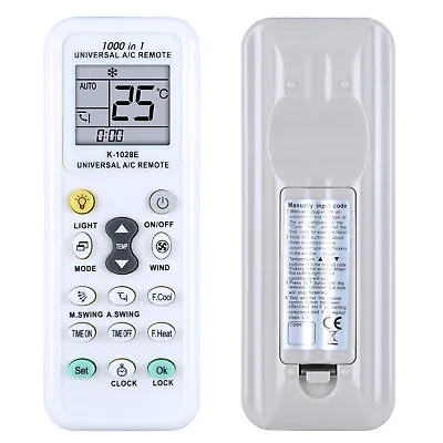 New K-1028E For Universal LCD Air Conditioner IR AC A/C Remote Control 1000 In 1 • $7.99