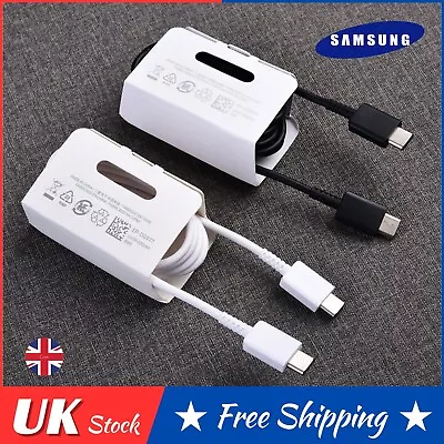 Genuine Samsung Galaxy Type C To C Note S21 Ultra Super Fast USB C Charger Cable • £0.99