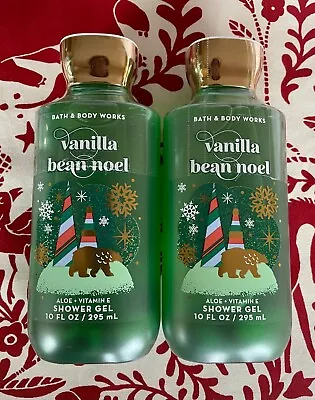 Bath And Body Works Vanilla Bean Noel Shower Gel (2022) 10 Oz Lot Of 2 Bottles • $20.99