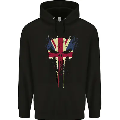 Union Jack Skull Gym St Georges Day Mens 80% Cotton Hoodie • £24.99