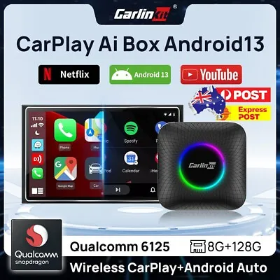 Carlinkit Android 13 Wireless Carplay AI Box Android Auto GPS Video Adapter 128G • $208.49