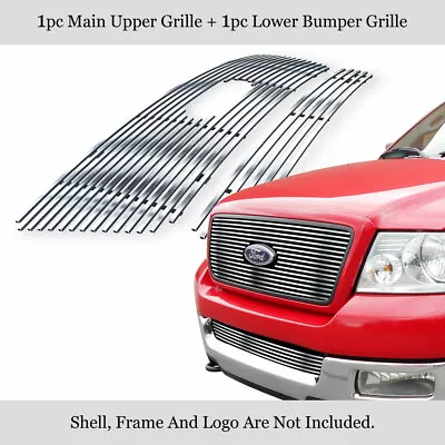 Fits 2004-2005 Ford F-150 Honeycomb Style Stainless Billet Grille Insert Combo • $75.99