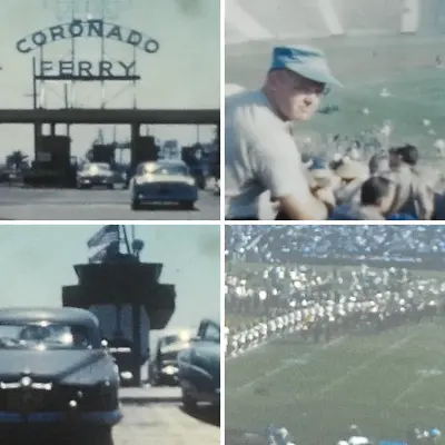 1950s San Diego UCLA Football Ford Car CA Vintage 8mm Home Movie • £96.37