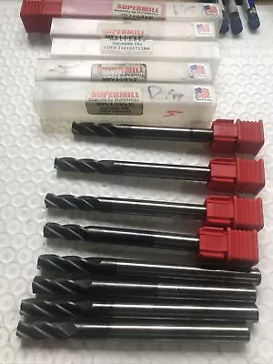 Machinist Tools .369 X 1-3/8 X 5 Carbide Endmills  Prof. Regrinds Qty 8 • $0.99