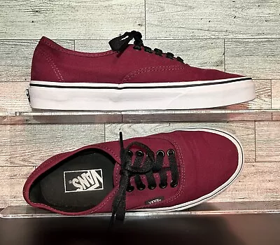 Vans Port Royale Burgundy Maroon Classic Canvas Shoes ~ Women's 8 • $21.95