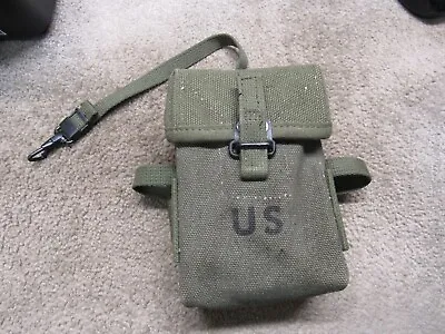 US Vietnam Era Double Magazine Pouch Canvas M1956 For 7.62x51mm NEW OLD STOCK • $49.95