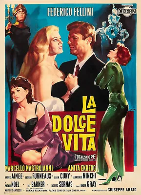 Home Wall Art Print - Vintage Movie Film Poster - LA DOLCE VITA 2 - A4A3A2A1 • $9.57