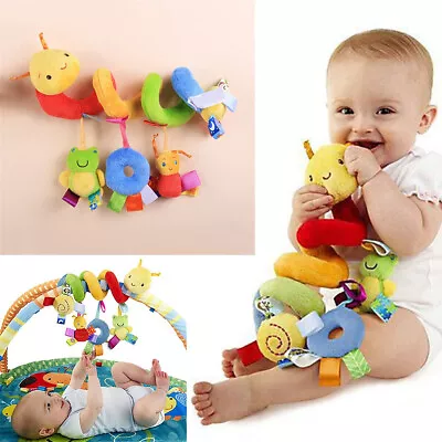 Baby Crib Cot Pram Hanging Rattle Spiral Stroller & Car Seat Pushchair Plush Toy • £6.59