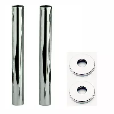 Modern Chrome Tail Fitting Kit For Towel Rail And Radiators - Pair • £12.95