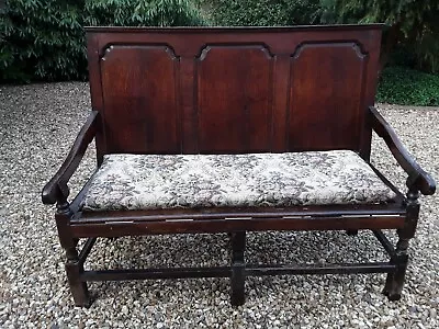 Antique Oak Victorian Settle • £425