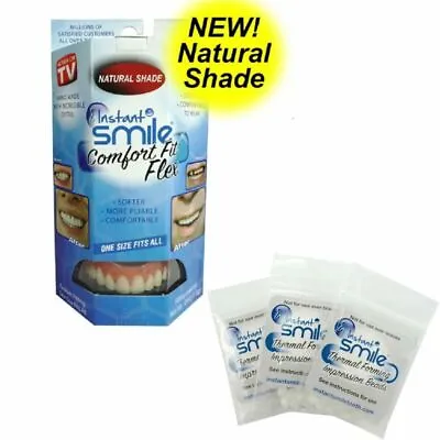 Instant Smile Comfort Fit Flex Natural Shade Upper Veneer + Three Packs Of Beads • $27.99