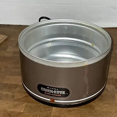 Rival Crockette Crock Pot Slow Cooker Base Warmer Heater Small Mini 1 Qt 3200 • $16.99