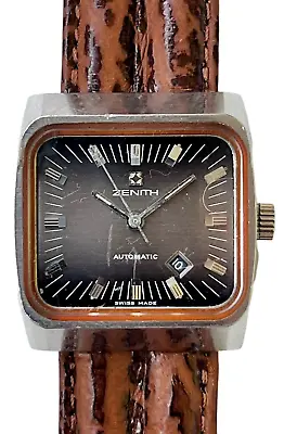 Zenith Mens VIntage TV Surf Dial Watch W/ Automatic Movement In Stainless Steel • $425