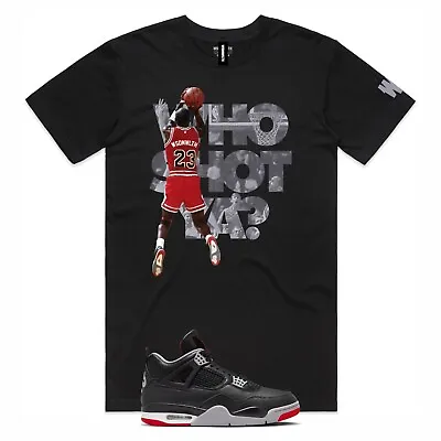 Shirt To Match Air Jordan Retro 4 Bred Reimagined - AJ4 Sneaker Matching Tee • $26.99