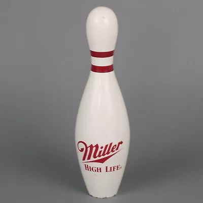 Miller High Life Bowling Pin BEER TAP HANDLE For Home Bar Mancave 8 In Some Wear • $19.95