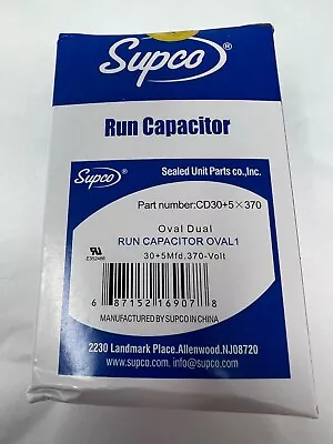 NEW Air Conditioning HVAC Oval Dual Motor Run Capacitor 30 + 5 MFD 370 Volt • $11.50