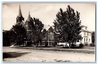 Lake Mills Iowa IA Postcard RPPC Photo Salem Lutheran Church 1927 Vintage Posted • $29.95