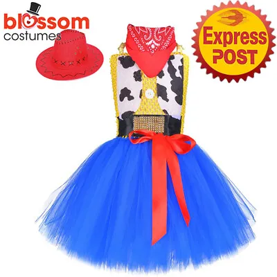 £21.89 • Buy N410 Girls Jessie Cowgirl Costume Tutu Dress Party Book Week Toddler Outfit Hat