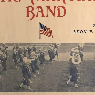 Vintage WWI Sheet Music  When You Hear The Martial Band  Marching Band Flag • $19.99